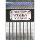Rosedale – Cartes de souhaits et enveloppes masculines « Birthday Wishes For You » doré, 5 1/2 x 8 po, 6/paquet (19687)-Imprimé sur du papier cartonné non couché de haute qualité