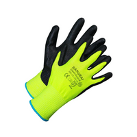 Forcefield - "Samurai Slash Guard" Niveau 5 Gants résistants à couper - moyen - noir / vert-Résistant à couper, nitrile, composite HPPE