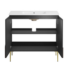 Modway - Alchemist 36" Vanette de salle de bain - Blanc Noir-Assemblée requise