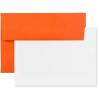 JAM Paper Blank Greeting Cards Set - 4Bar A1 Size - 3.625" x 5.125" - Orange Recycled - 25 Pack-Color: Brite Hue Orange