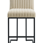 Modway - Indulge Chenal Touffé Tissu Tabourets de comptoir - Beige - Ensemble de 2-8