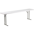 Flash Furniture – Table pliante de 18 x 96 po, plastique blanc (DADYCZ2442GW)-Table commerciale prête à l'emploi