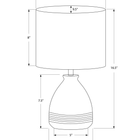Monarch Specialties 17" H Table Lamp - Cream Ceramic / Ivory / Cream Shade-Attached with a 5ft transparent cord, place this versatile lamp in your livingroom, office, or bedroom for contemporary, fashionable style with little effort