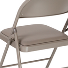 Flash Furniture – Chaise pliante en vinyle de série Hercules, double support, gris (HAF003DGY)-Cadre en tube d'acier rond, 22 x 1,2 mm