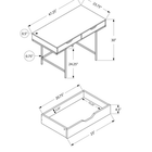 Monarch Specialties 7556 48" Computer Desk - Black/Black Metal-Product dimensions: 47.25 inches L x 23.75 inches W x 30 inches H
