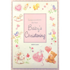 Rosedale – Cartes de souhaits et enveloppes « Girl Baby Christening » 5 1/2 x 8 po, 12/paquet (15406)-Imprimées sur papier cartonné non couché de haute qualité