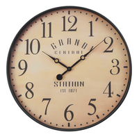 Monarch Specialties Clocks 20" Round Clock Antique Brown -A simple and trendy 20" round wall clock featuring a durable plastic frame in antique brown, perfect for adding a stylish touch to any home decor