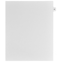 Mark Maker Legal Tabs - Letter Size - White - 1/15th cut - 25 tabs per package - 5 packages Pack - Number 62-White Single Tabs