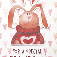 Rosedale Gold - Cartes de souhaits/Enveloppes - Joyeuse St-Valentin Petit-fils enfant (50107) - 5-1/2 po x 8 po - paquet de 6-Imprimées sur un papier de qualité non couché