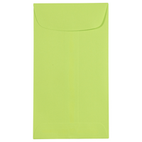 JAM Paper Enveloppes à monnaie no 6, 3 3/8 x 6 po, Brite Hue Ultra vert lime, 1000/paquet-Enveloppes à monnaie