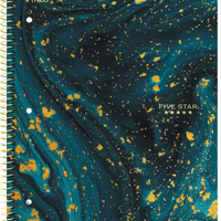Five Star - Cahier 1 sujet - 200 pages - 10,5 po x 8 po - galaxie fluide-Le cahier à 1 sujet contient 100 feuilles lignées à réglure étroite qui résistent aux bavures d'encre.