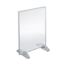 Azar Displays 12" x 9" Vertical/Horizontal Dual-Stand Acrylic Sign Holder, Clear, 10 Pack (132712)-Perfect for schools, businesses, homes, and retail stores