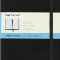 Moleskine - Carnet Classic Plus Grand Format - À Grille De Pointillés - Couverture Rigide - 5 po x 8,25 po - Noire-Grande