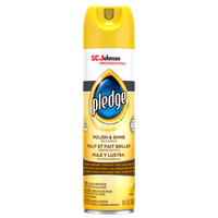 Pledge – Nettoyant à meubles Fraîcheur de citron, en aérosol, 403 g-Pledge contient des trappeurs d'allergènes qui éliminent jusqu'à 90 % des allergènes de la poussière. Il nettoie, revitalise et protège rapidement tout en laissant derrière lui un parfum frais de citron.