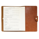 Ashlin Porchia Medium Journal With Snap, Tan (P9088-18-08)-Journal is Ivory lined pages and a gilt edges.