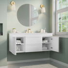 Modway - Render Fixation murale de 48" Vanette de salle de bain - Blanc blanc-Tiroirs à extension complète