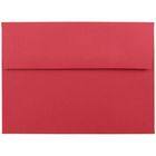 JAM Paper - Enveloppes A7, 5 1/4 po x 7 1/4 po, rouge Noël, recyclées, paq./100 (15945g)-Rouge Noël