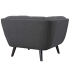 Modway - Bestow Tissu rembourré Fauteuil - Gris-Rembourrage en mousse dense et de soutien