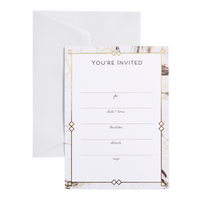 Mara-Mi - Invitations - 5 x 7 - Marbre - Paquet de 20-Invitations