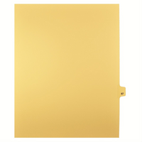 Markmaker - Intercalaires imprimes Legal, Chamois, 1/25th coupe, format lettre, sans trous, 25 tabs/PQT, 5 PQT/Boite, Numero 67-Intercalaires imprimes Legal