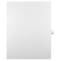 Markmaker - Intercalaires imprimes Legal, Blanc, 1/25th coupe, format lettre, sans trous, 25 tabs/PQT, 5 PQT/Boite, Numero 189-Intercalaires imprimes Legal