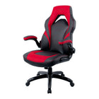 Staples Emerge Vortex Bonded Leather Gaming Chair - Black/Red-Built-in headrest provides added comfort
