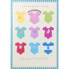 Rosedale – Cartes de souhaits et enveloppes « A Shower Of Good Wishes For You And Your Baby » 5 1/2 x 8 po, 12/paquet (15502)-Imprimées sur papier cartonné non couché de haute qualité