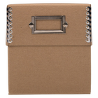 JAM Paper CD Box, 5 x 5.5 x 2.5, Brown Kraft with Metal Edge, 3 Pack-5"(L) x 5-1/2"(W) x 2-1/2"(D)