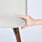 Homy Casa - Chaises d'accueil rembourrées - Lot de 2, tissu beige-Design moderne et élégant qui s'adapte à tous les décors.