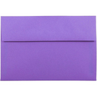 JAM Paper Enveloppes à fermeture gommée Brite Hue, format livret, 5 1/2 x 8 1/8 po, violet, paq./100-Violet