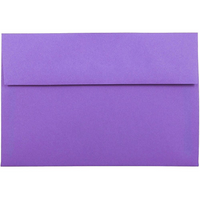 JAM Paper Enveloppes à fermeture gommée Brite Hue, format livret, 5 1/2 x 8 1/8 po, violet, paq./100-Violet
