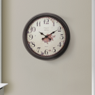 Monarch Specialties Clocks 20" Round Wall Clock - Brown -Antique metal hands and vintage style paper with large, printed numerical markings that is easy to read from a distance