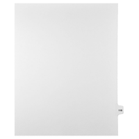 Mark Maker Legal Tabs - Letter Size - White - 1/15th cut - 25 tabs per package - 5 packages Pack - Number 118-White Single Tabs