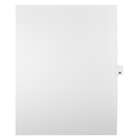 Markmaker - Intercalaires imprimes Legal, Blanc, 1/25th coupe, format lettre, sans trous, 25 tabs/PQT, 5 PQT/Boite, Numero 88-Intercalaires imprimes Legal