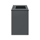 Modway - Bryn Support mural de 36" Vanette de salle de bain - Gris Noir-Évier en céramique avec comptoir intégré