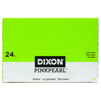 Dixon - Gomme à effacer à bords biseautés Pink Pearl - grande - paquet de 24-Rose, forme biseautée, compensée