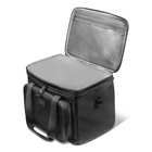Champs Onyx Nylon Cooler Bag - Black-Separate top compartment with expansion feature
