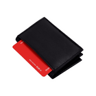 Champs - Porte-cartes en cuir - Noir-Double compartiment pour un stockage supplémentaire des cartes et des reçus