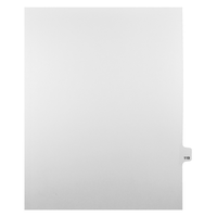 Markmaker - Intercalaires imprimes Legal, Blanc, 1/25th coupe, format lettre, sans trous, 25 tabs/PQT, 5 PQT/Boite, Numero 119-Intercalaires imprimes Legal