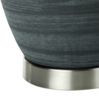 Monarch Specialties - Luminaire - 24 po H Lampe De Table - Céramique Bleue - Abat-Jour Ivoire / Crème - Contemporain-Dimensions assemblées : 15 po L x 15 po P x 24 po H . base : 8 po L x 8 po P x 12,2 po H . abat-jour : 15 po L x 15 po P x 10 po H