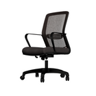 CB Office Vista Mesh Office Chair - Black-Siège au rebord arrondi