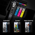 Epson - T822 Cartouche d'encre - Grande capacité - Noir-Le système d’impression Epson est particulièrement conçu pour être utilisé avec les encres d’origine Epson. L’utilisation d’encres non authentiques peut entraîner des dommages qui ne sont pas couverts par la garantie limitée de l’imprimante