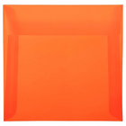JAM Paper 6.5 x 6.5 Square Envelopes, Glamour Orange Translucent Vellum, 50 Pack (1592120I)-Glamour orange translucent envelope