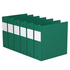 Davis Group Premium Economy Binder - Round Ring - 3" - Green - 6 Pack-3 Ring Binder