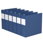 Davis Group Super économie, Reliure à anneaux en “D” inclinés 3 po, paquet de 6 – Bleu Royal-3 Reliure À Anneaux