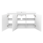 Modway - Bryn Fixation murale de 48" Vanette de salle de bain - Blanc blanc-Trous de robinet centraux 8"