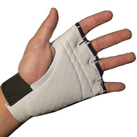 IMPACTO® 450-30 MOYEN Paire Gant Antichocs, demi-doigts sans pouce, coussinet gel 4.5mm dans la paume, tout en cuir-1