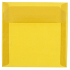 JAM Paper 8.5 x 8.5 Square Envelopes, Gold Translucent Vellum, 250 Pack (PACV597H)-Gold translucent envelope