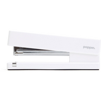 Poppin Full Strip Stapler - 20 Sheet Capacity - White-Poppin's White Stapler matches perfectly with all White Poppin's products