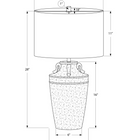 Monarch Specialties - Luminaire - 28 po H Lampe De Table - Céramique Beige - Abat-Jour Beige - Transitionnel-Équipée d'un interrupteur à 3 voies et associée à une ampoule à 3 voies d'une puissance maximale de 100 W (ampoule non comprise), cette lampe vous permet d'éclairer facilement une table d'appoint ou d'appoint, une console ou une table de nuit